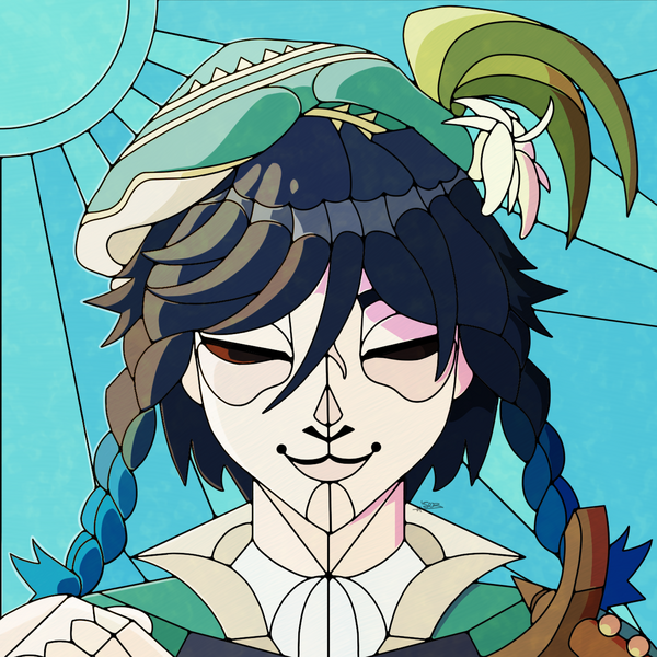 Stylized Headshot of Venti (Genshin Impact) (Digital, 2026)